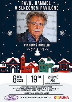 Vianočný koncert Pavol Hammel - 8.12. o 19.hod.